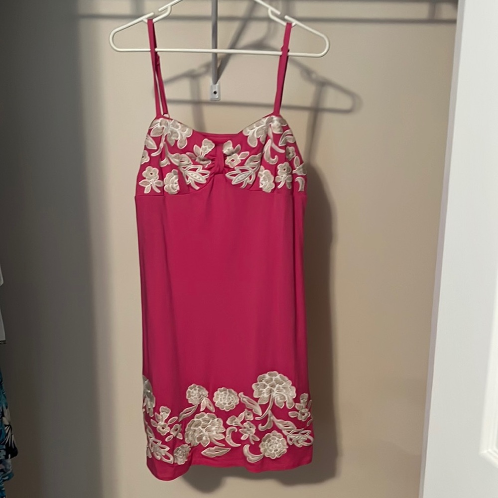 Pink and beige floral INC summer dress